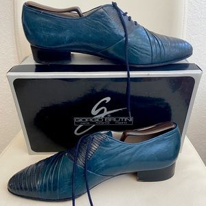 Giorgio Brutini Leather Snakeskin Men Oxford Shoes